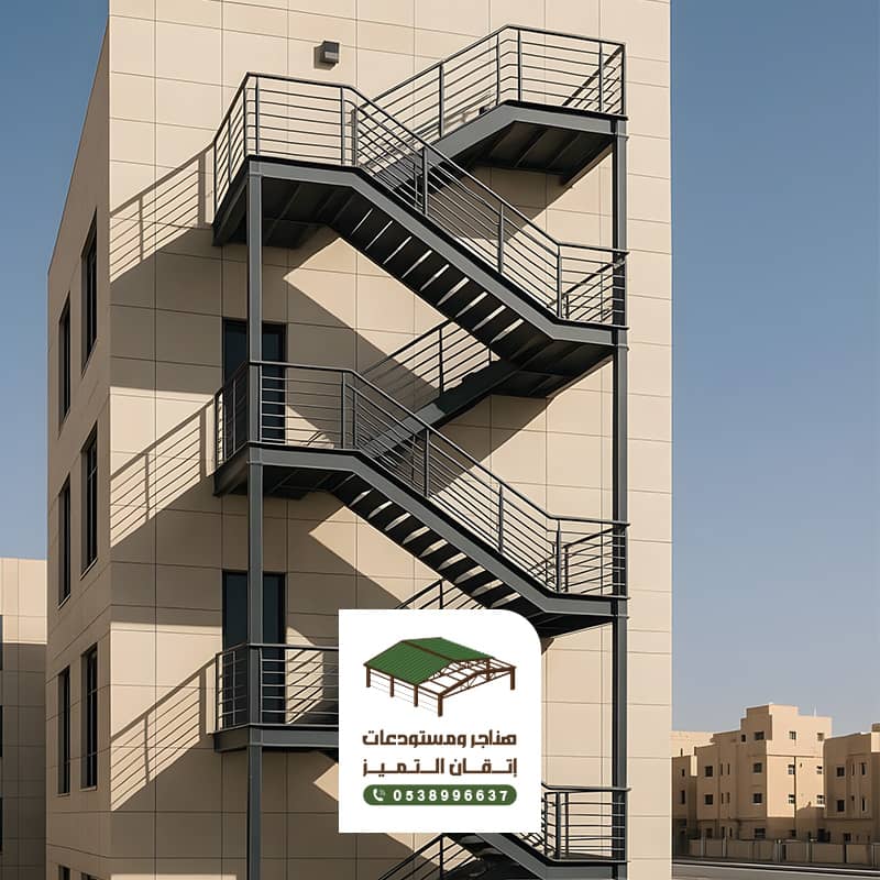 سلالم طوارئ للمباني التجارية والمؤسسات بالرياض
